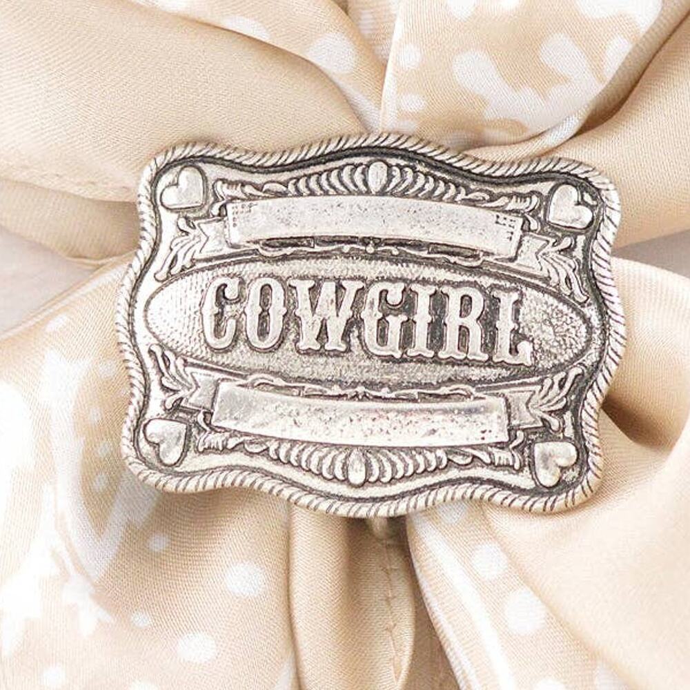 Western Cowgirl Buckle Scarf Slide | Silver | 1.75" x 1.25"